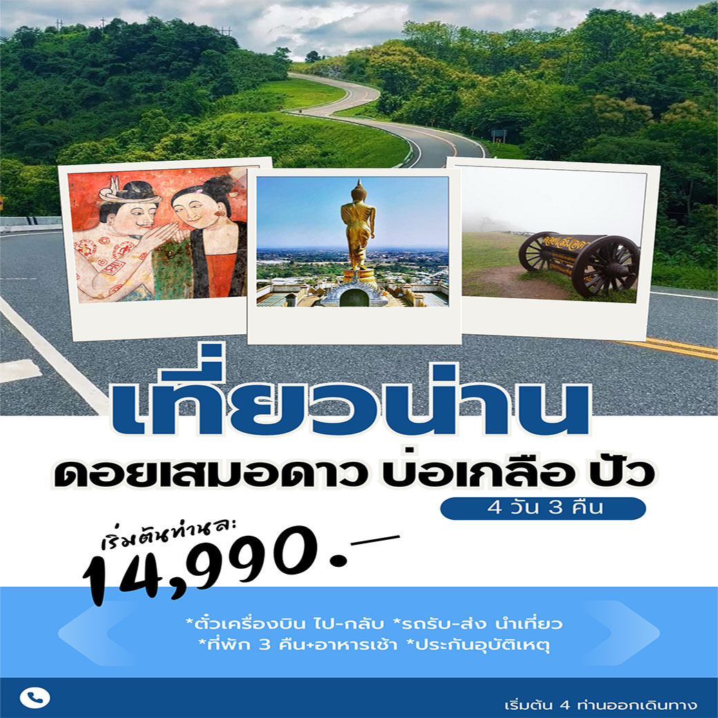 ทัวร์น่าน ดอกเสมอดาว บ่อเกลือ ปัว 4วัน 3คืน (DD,FD)
